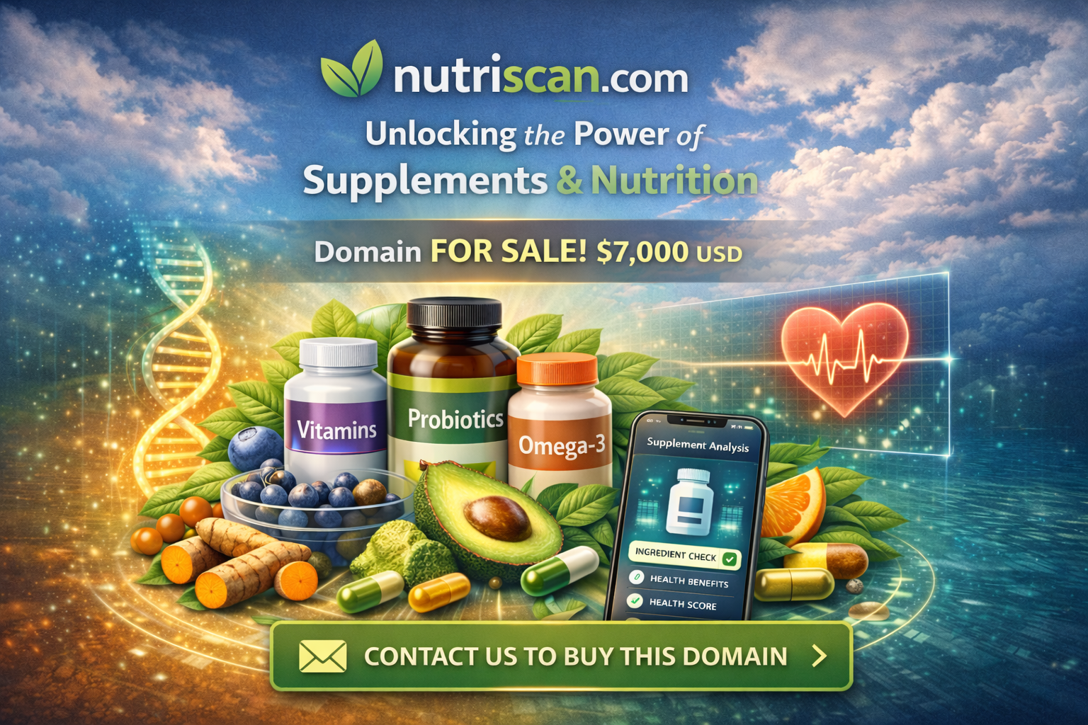 NutriScan.com — Domain For Sale $7,000 USD